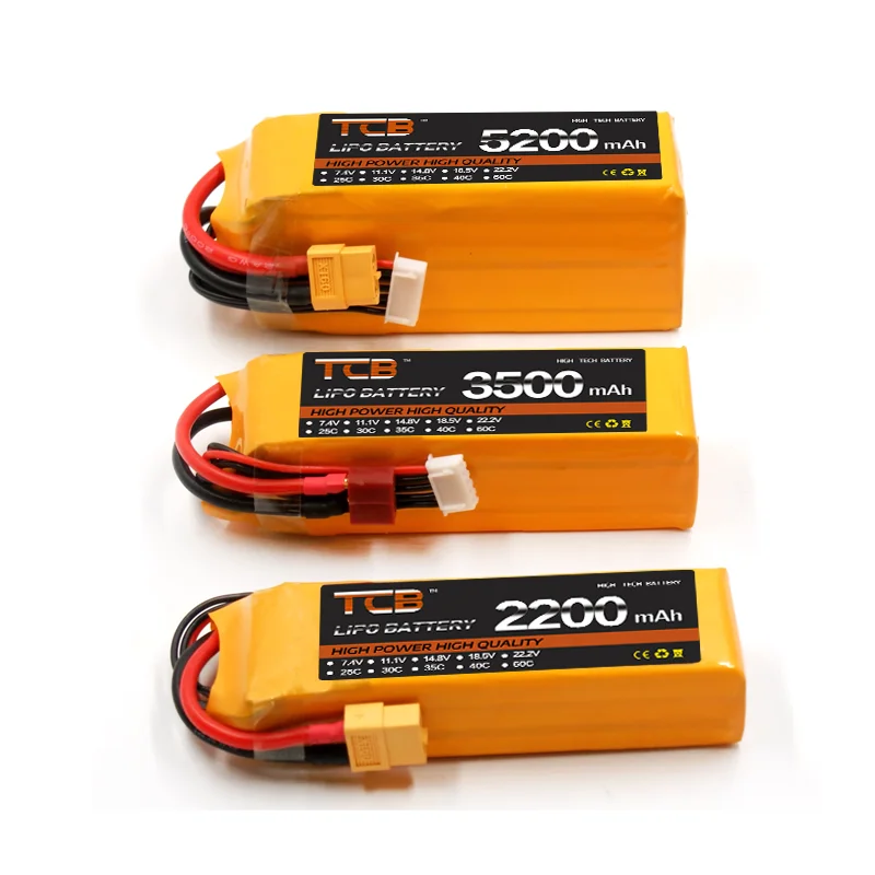 TCB bateria Lipo 2S 3S 4S 6S 50C 60C 1500 2200mah 2600mah 5000mah 6000mah 7000mah 4000mah 7.4V 11.1V 14.8V 22.2V T XT60 części do zdalnego sterowania