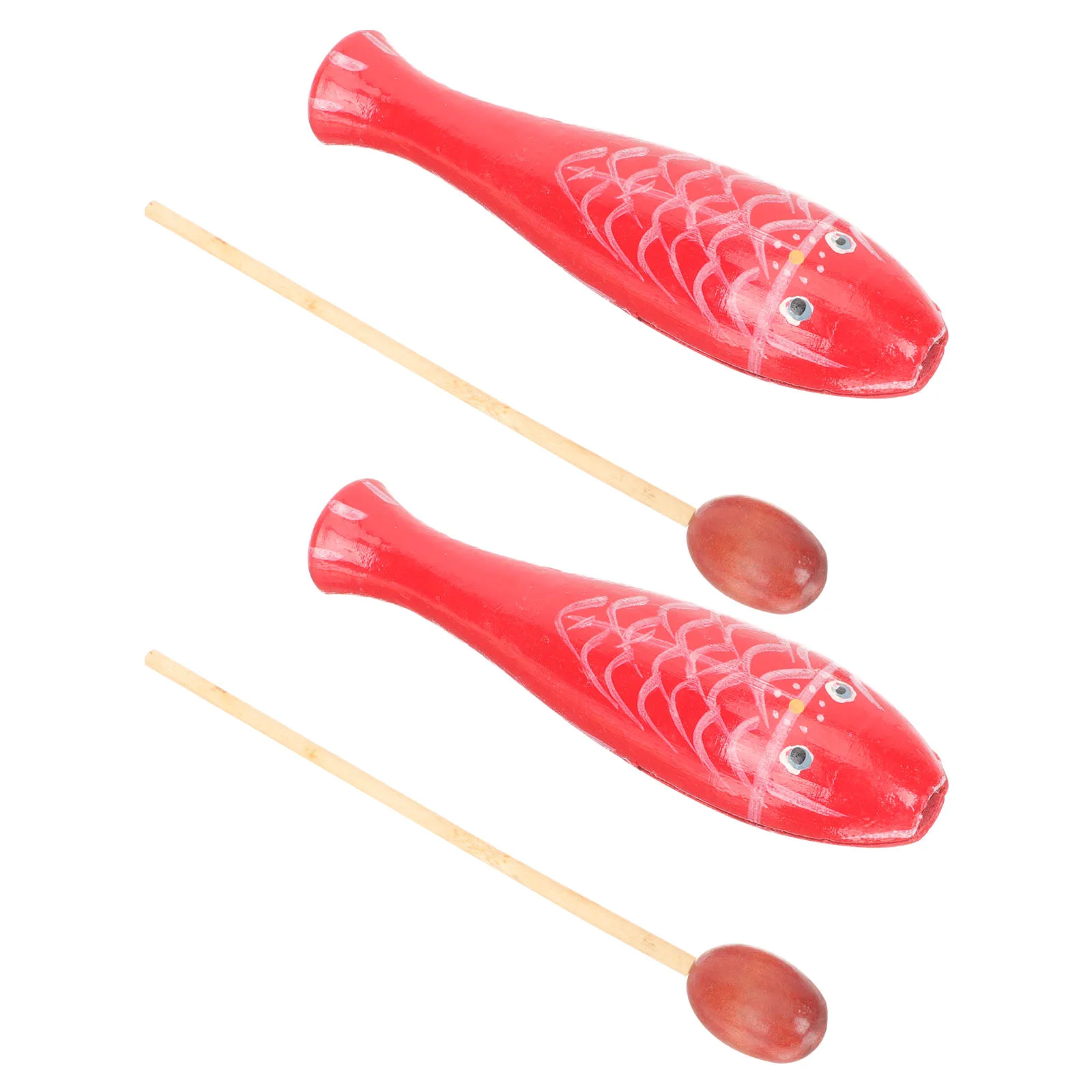 

Wooden Fish Musical Instrument Instruments Simple Red Small Percussion