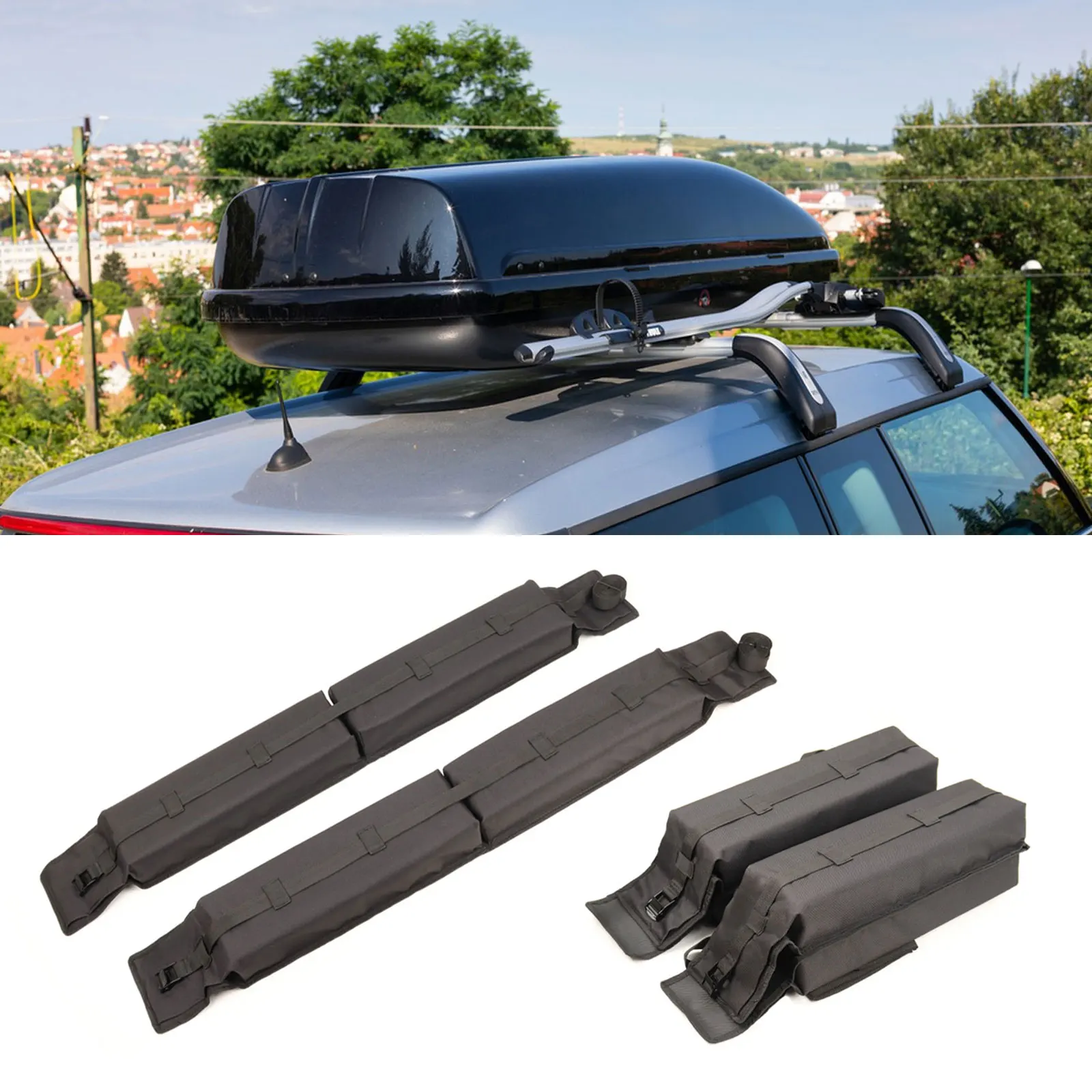 Universal Car Roof Luggage Soft Rack Pads For Kayak/Sup/Paddleboard/Canoe/Snowboard/Windsurfing Car Surfboard Racks Accessory