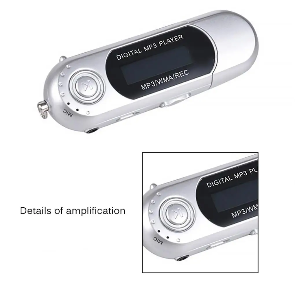 Music MP3 Player Definition Battery Operation Radio Long Endurance Saving Smooth U Disk for Adults Teenagers