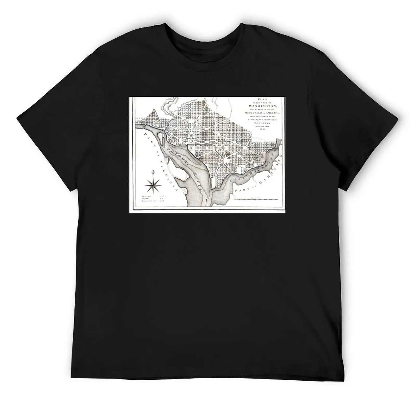 

Washington-Washington DC-1800 T-Shirt heavyweights tops funny shirt cotton Anime t-shirt t shirt for men