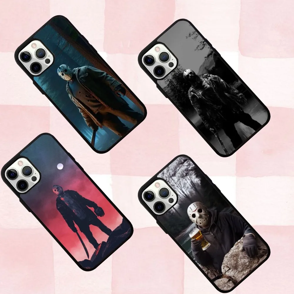 

J-Jason Horror V-Voorhees Phone Case For IPhone 16,se4,15,Pro,Max,Case 14,Plus,13,12,11 Magesafe Magnetic Wireless Charge Cover