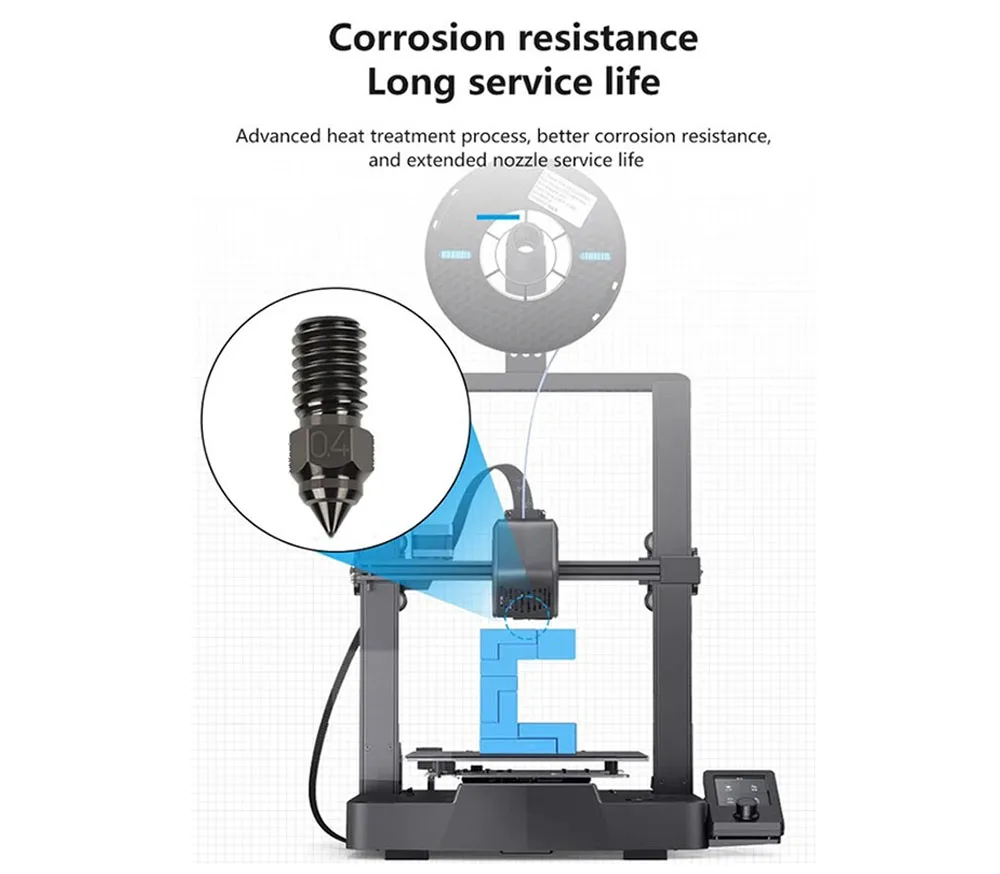 For Ender 3 V3 SE Nozzle ENDER 7 / ender 5 S1 Nozzle 0.2 0.4 0.6 0.8 1.0mm High Speed 3D Printer Parts Nozzles for Ender3 V3 se