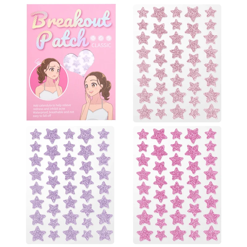 رقعة حب الشباب على شكل بثرة للوجه، رقع حب الشباب الغروانية المائية، ملصقات بقع ملونة (120 قطعة) + وردي + أحمر وردي