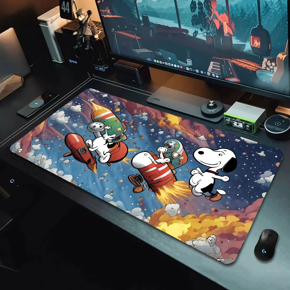 Cute Cartoon S-S-Snoopys Mousepad Mouse Mat Desk Mat With Pad Gaming Accessories Prime Gaming XXL Keyboard Pad Padding Mat