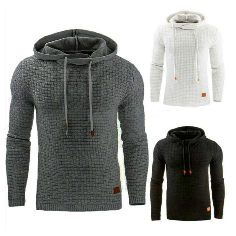 

Men's Solid Color Casual Hoodie Autumn and winte Warm Oversize Sweatshirt jacquard Hoodies Women Man Sweatshirts