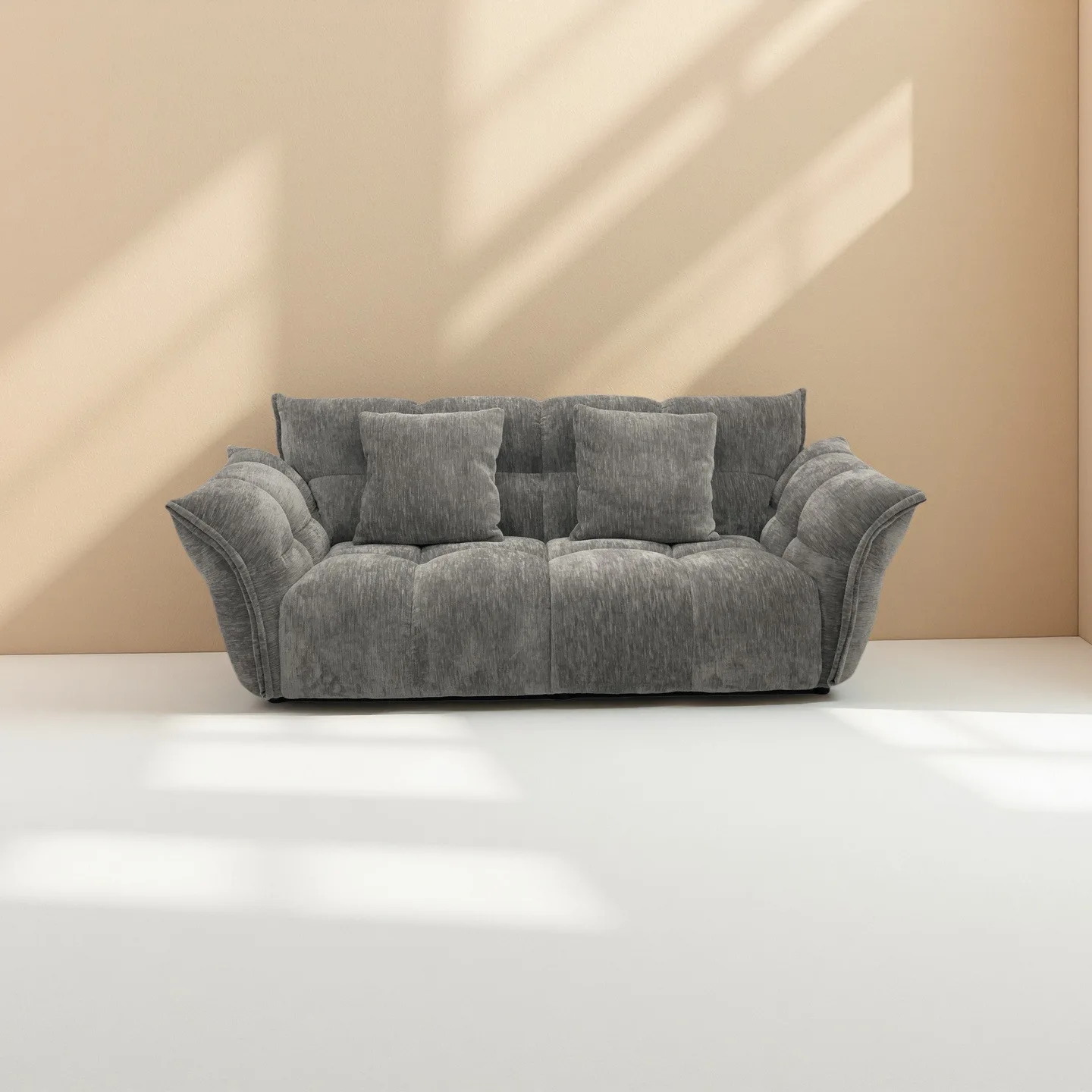 Petal sofa light French retro straight row small apartment living room