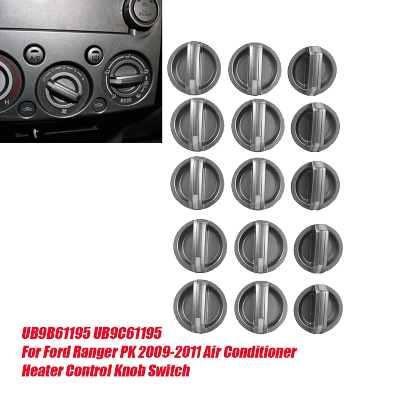 Car Heater Control Knobs UB9B61195 UB9C61195 For Ford Ranger PK 2009-2011 Air Conditioner Control Knob Switch