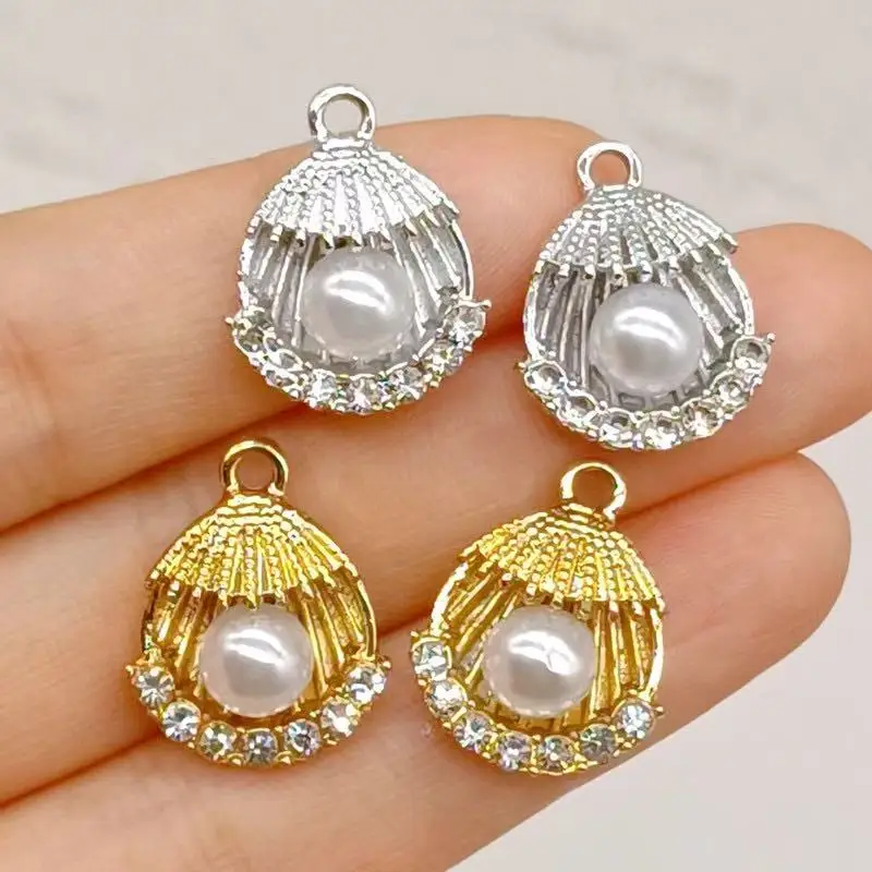 30pcs Korean version jewelry accessories shell pearl conch pendant necklace earrings bracelet pendant handmade diy material