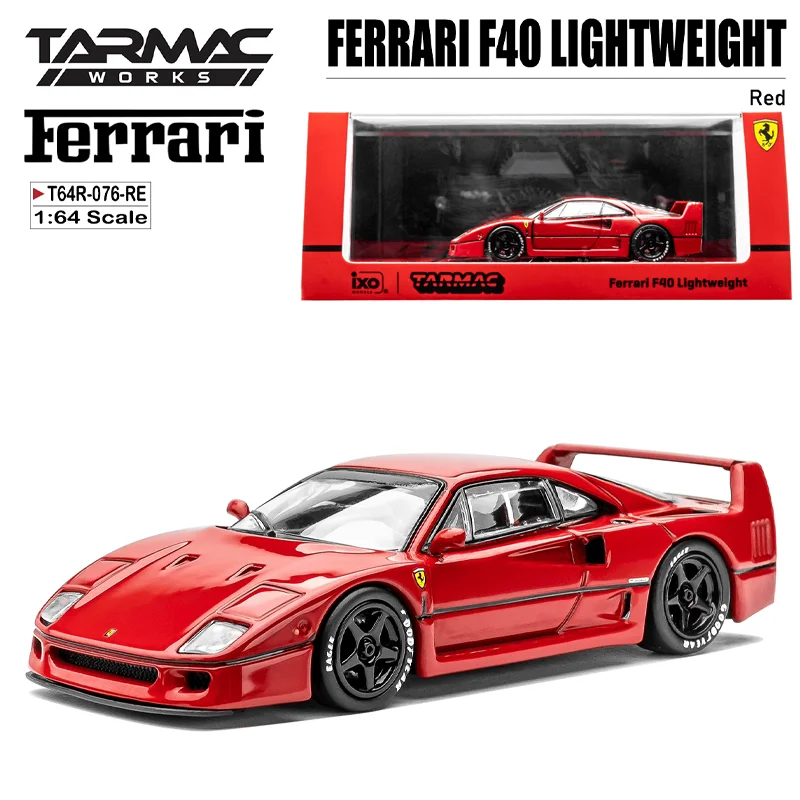 

Tarmac работает 1/64 FERRARI F40 легкий красный сплав игрушечный автомобиль литая металлическая модель подарки