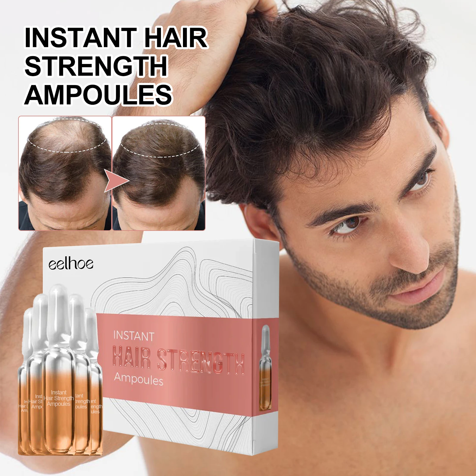 Premium Hair Reborn Care Ampoules Repair Regrowth Thicken Hair Anti Hair Loss Moisturizing Hydrate Hair Scalp Care