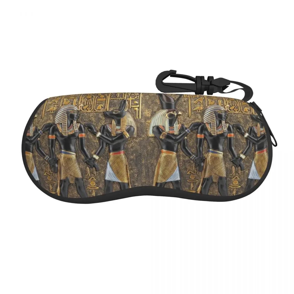 Custom Ancient Egypt God Horus And Anubis Glasses Case Portable Egyptian Pharaoh Shell Eyeglasses Case Sunglasses Box