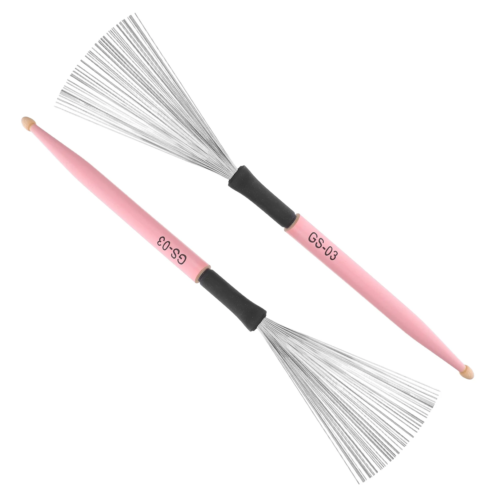 

1Pair Professional Drum Brush Set Maple Wood Handle Steel Wires for Drum Kit Cajon Box Drums Percussion Use Reliable Instrument