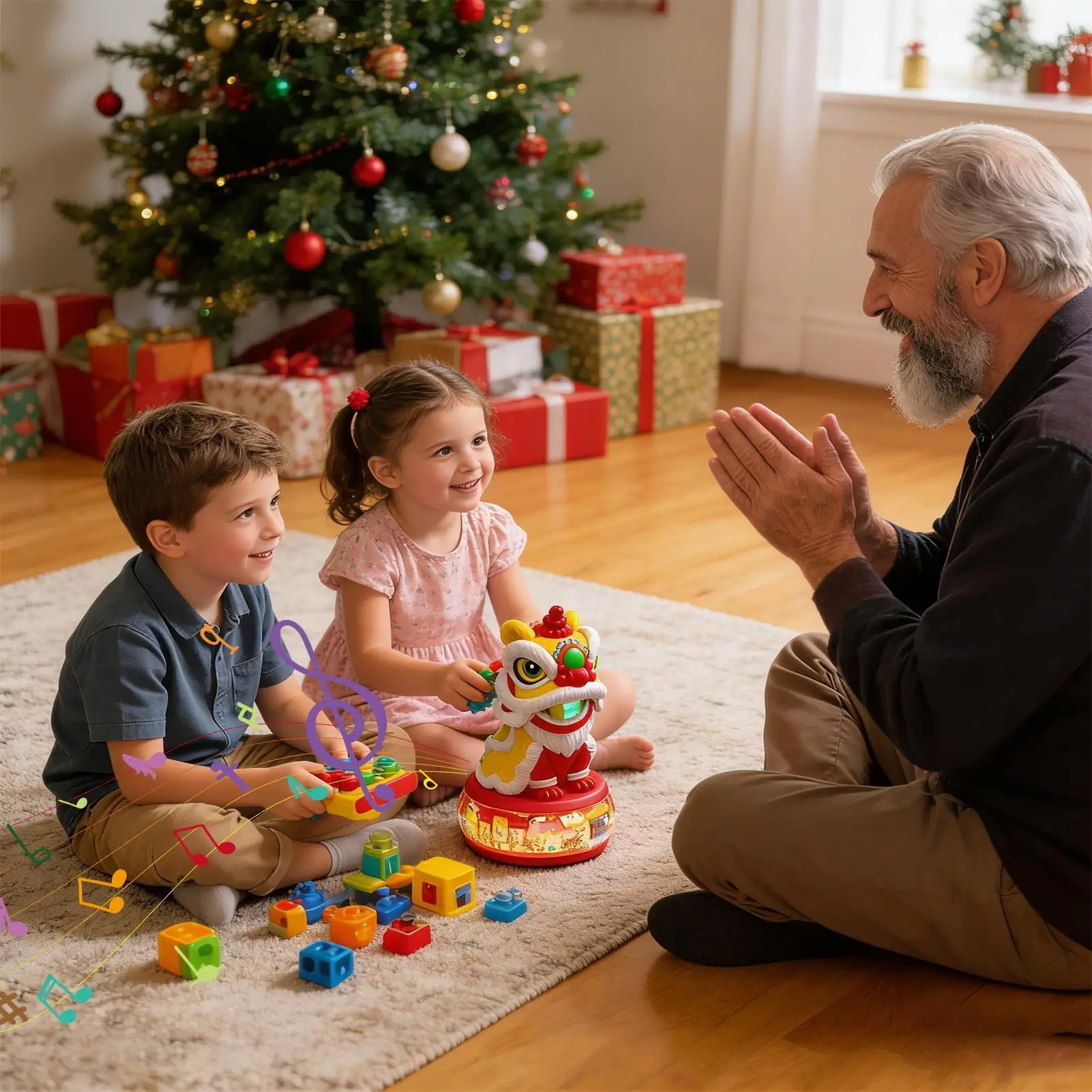 Atualizado dança elétrica leão iluminar brinquedos de dança musical bebê sons animais brinquedos criança sensorial educacional balanço interativo