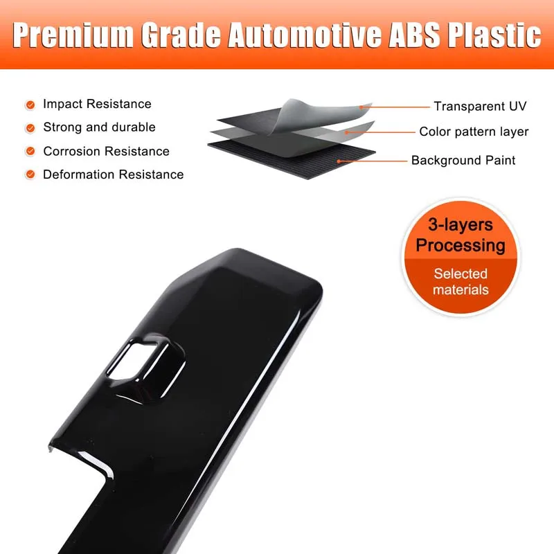 For Mitsubishi Triton L200 2024-2026 ABS Car Rear Tailgate Handle Frame Cover Trim Decoration Sticker Auto External Accessories