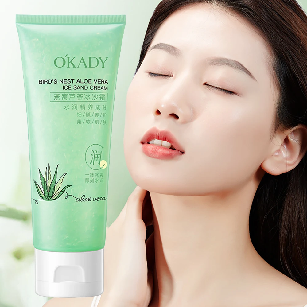 

OKADY Bird's Nest Aloe Day Cream Face Cream Moisturizing Improve Dry Refreshing Post Sun Nourishing Repair Face Beauty skincare