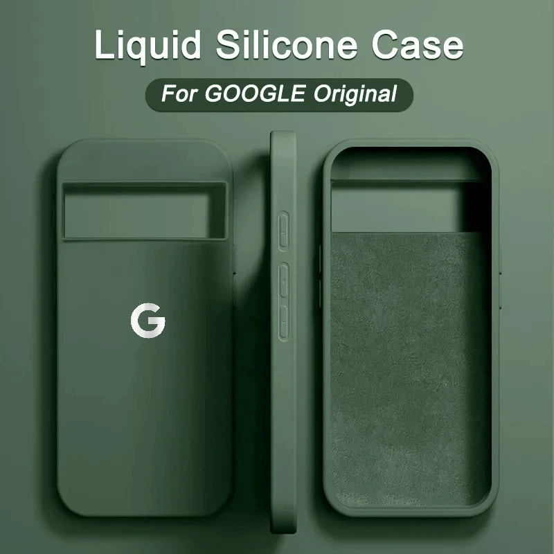 حافظة هاتف من السيليكون السائل عالي الجودة لهاتف Google Pixel 10 9 Pro XL 8 7 6 A Pro غطاء خلفي ناعم للحماية ضد الصدمات