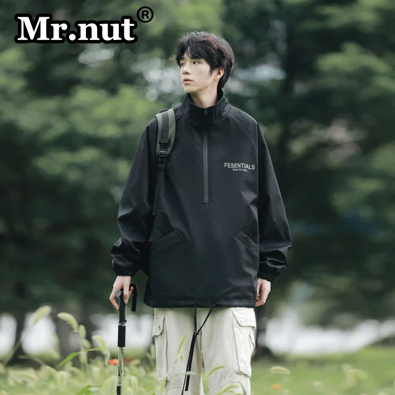 

Mr.nut Loose High-Quality Outdoor Jackets Men's Clothes Autumn New Windproof Waterproof Soft Jacket Stylish Camping Male Tops