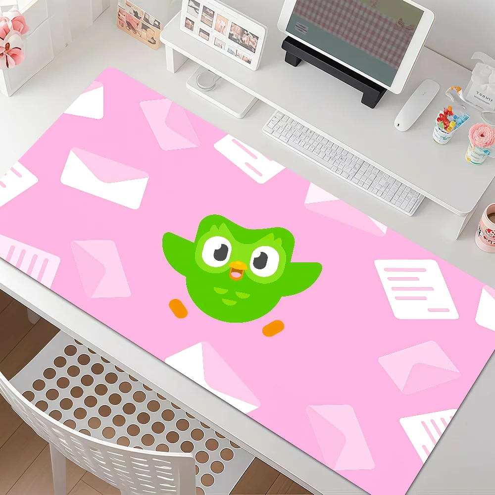 Educational Cartoon D-Duolingo Mouse Pad Anti Slip Rubber Edge Locked Thickened Laptop Gaming Desk Mat