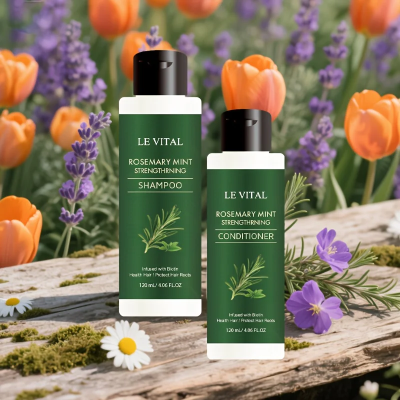 

Natural rosemary shampoo and conditioner, tea tree and rosemary powerful formula, suitable for all hair types - deep cleansing, adding fluffiness and luster, a thoughtful gift for women/mothers/girlfriends, essential for daily hair care.