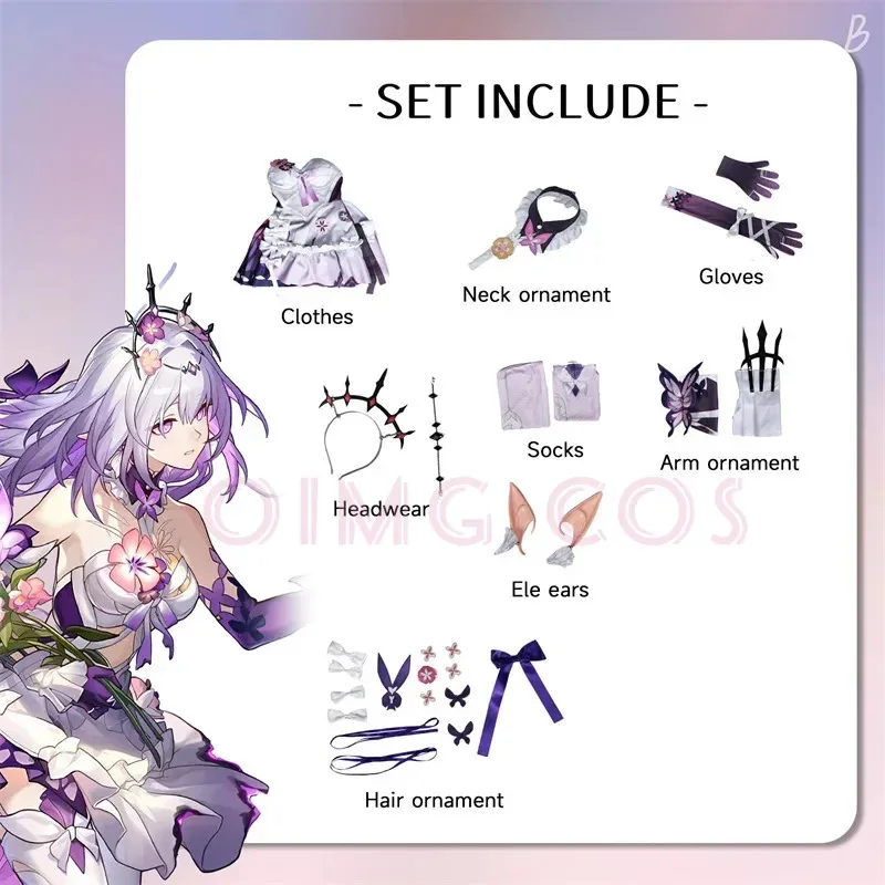 Castorice Cosplay Costume Honkai Star Rail Carnival Uniform Anime Wig Halloween Costumes Men Game