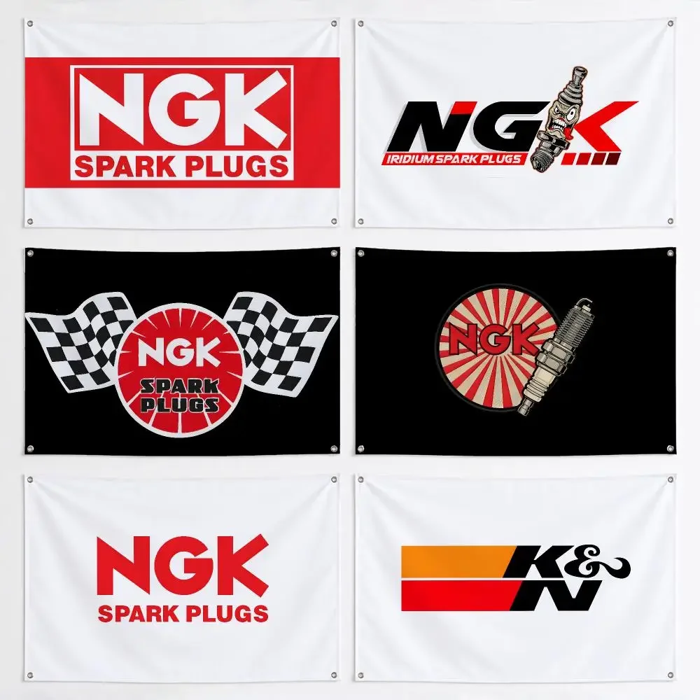 N-G-Ks Auto Parts Flags Aesthetic Wall Tapestry Printed Wall Hanging Living Room Party Outdoor Decor
