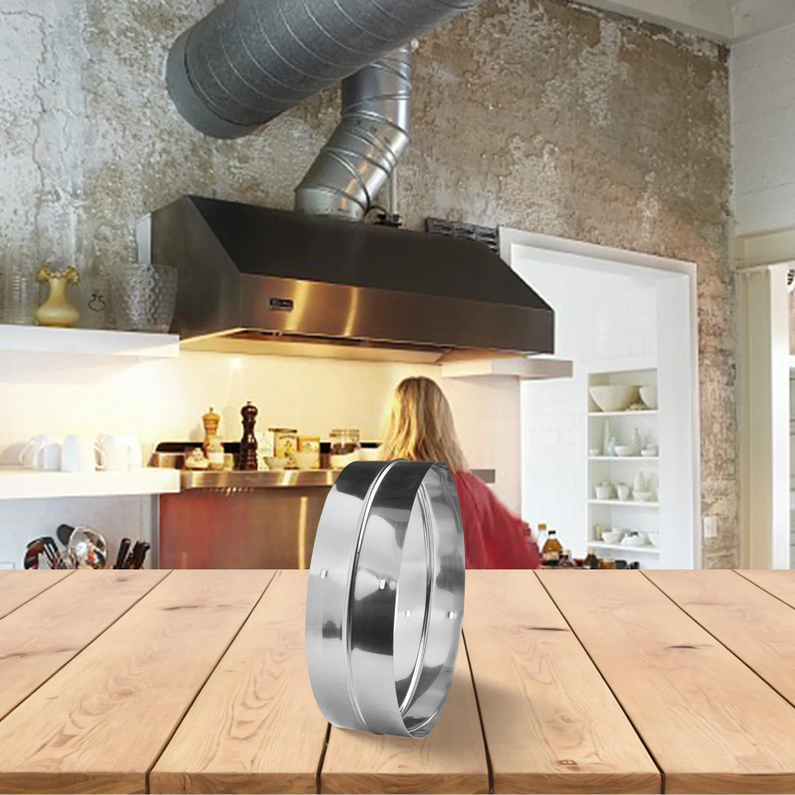 Easy to Use Straightthrough Interface for Range Hood Exhaust Pipe Extension Secure Fit and Reliable Connection