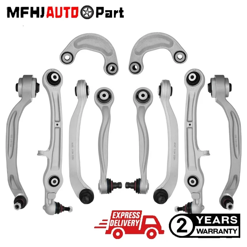 10x Fit Bentley Gt Gtc Flying Spur Upper Lower Suspension Control Arms Sway Bar 3W0407505, 3W0407509, 3W0407151, 3W0407510