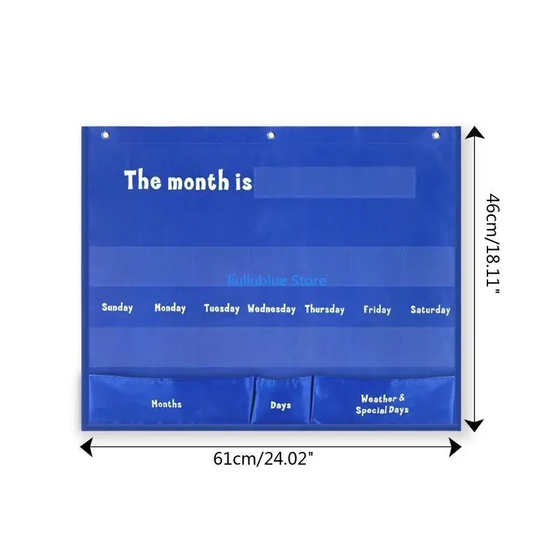 PVC ハンギングバッグ カレンダー 収納付き 天気認知 就学前 T 62CF