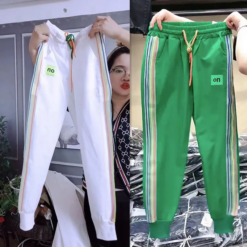 

Женские тонкие брюки из ледяного шелка Qui Dry l, повседневные брюки с девятью очками на талии, асимметричные корейские брюки для поездок на работу и ветер