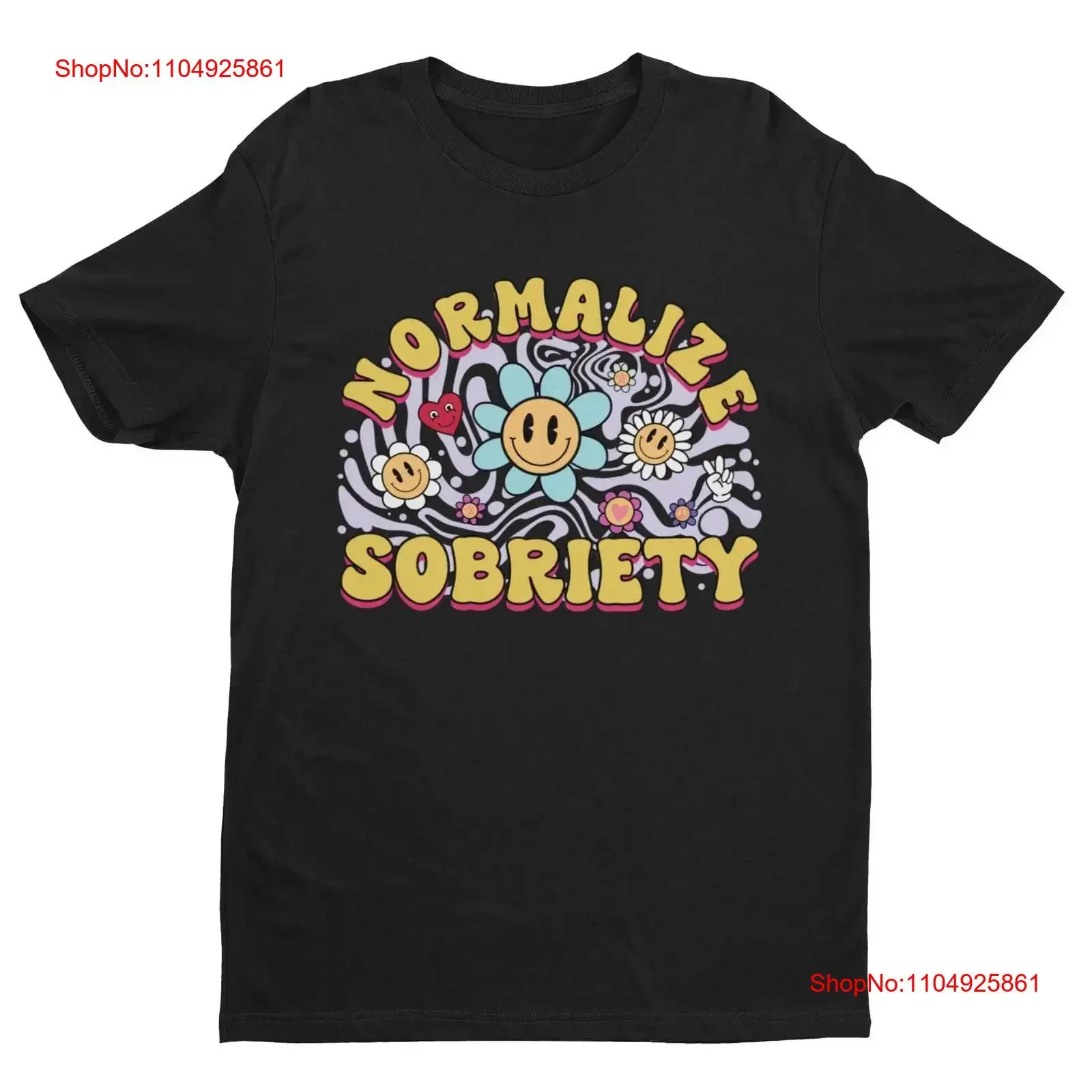 

Normalize Sobriety T Shirt Recovery AA NA Sober Quotes Self Care 12 Step Sayings vintage Washed Slightly Top For Everyday Wear