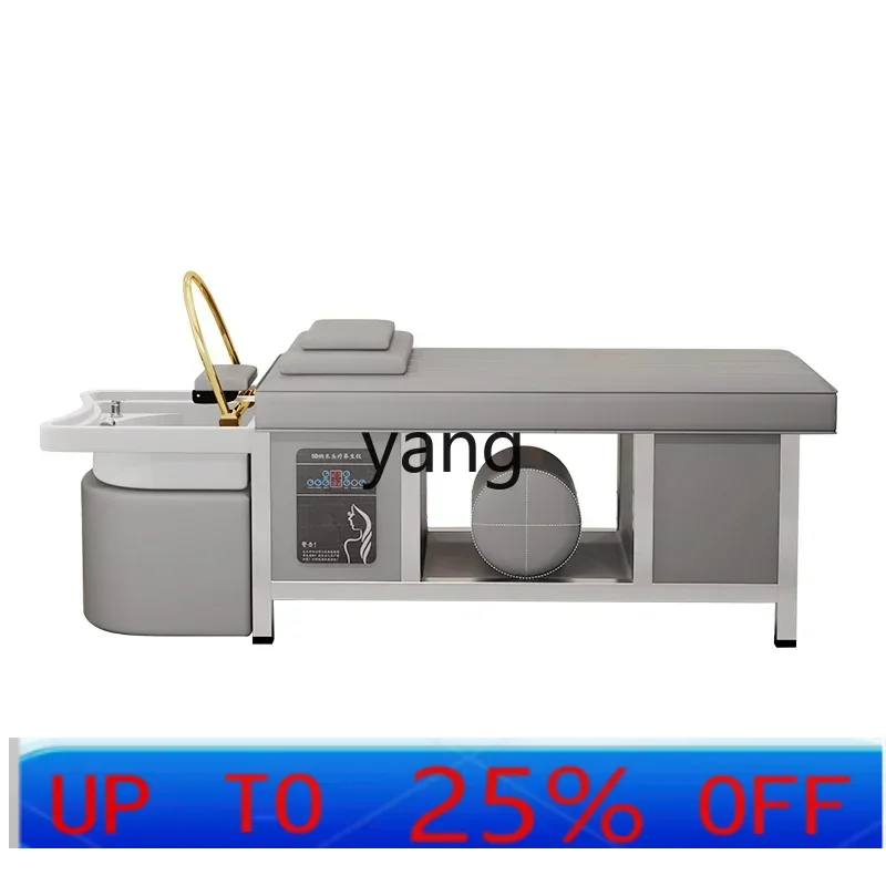 

LMMCeramic Basin Shampoo Chair Head Treatment Bed Beauty Salon for Hair Salon Automatic Cleaning Water Circulation Fumigation