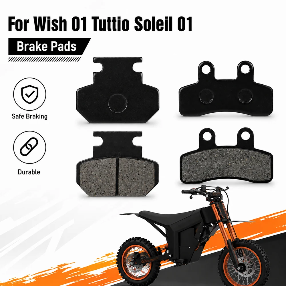 Motorcycle Front Rear Brake Pads Set For Wish 01 Tuttio Soleil 01 ​Electric Pit Dirt Bikes Accessories Off-Road Motorbikes