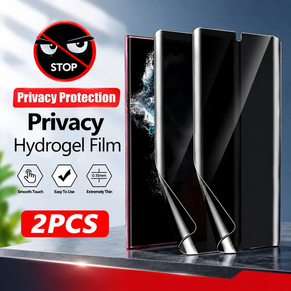 2PCS Privacy Hydrogel Film For Samsung Galaxy S20 S21 S22 S23 Anti-Spy Screen Protector For Samsung Galaxy S24 S25 S26