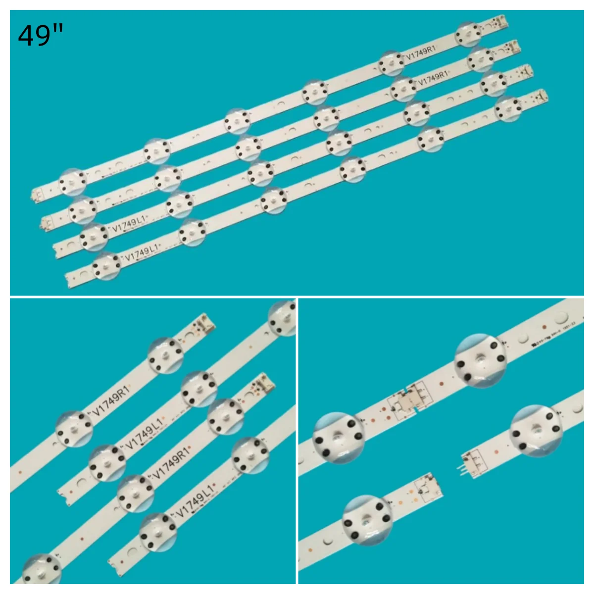 

4 шт. 49UJ651V 49UJ670V-ZD 49LV340C-CB 49UV340C-UB 49UJ6565-SB LC490DGG 6916L-2862A 2863A V1749R1 V1749L1 49 V17 ART3 2862 2863