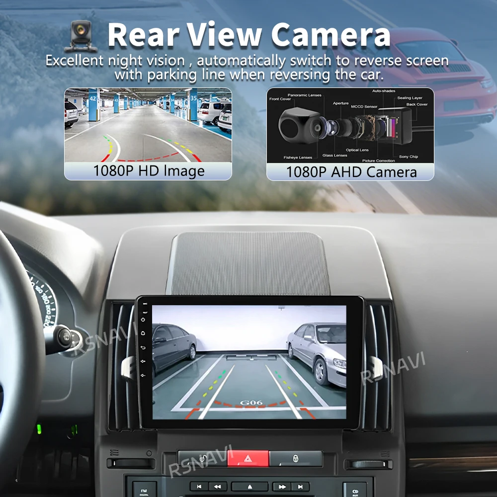 Android 16 Car Radio For Land Rover Freelander 2 2006 - 2012 Carplay Auto DSP Multimedia 360 Camera 2 Din BT Video Player Stereo
