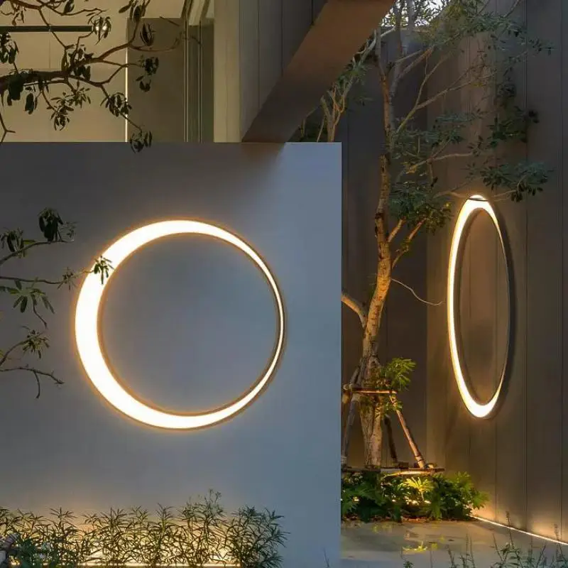 Novelty Moon Wall Light LED Courtyard Garden commercial Exterior lighting Villa corridor Waterproof led strip Outdoor wall Lamp