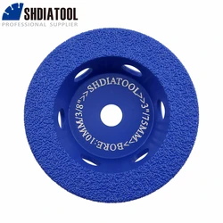 SHDIATOOL 1pc 75mm Diamond Grinding Wheel Abrasive Disc 3inch Bore10mm Hand Angle Grinder Engroove Granite Quartz Marble