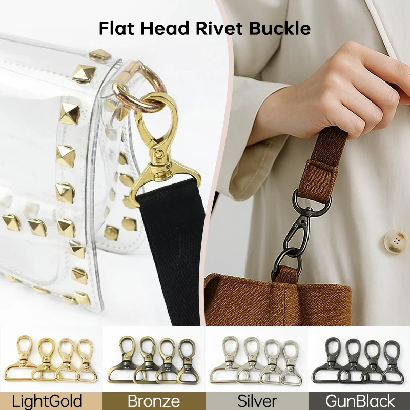 5-50 Stück 15-32mm Messing-Metall-Drehkarabiner Taschenriemen-Schnappverschluss Karabiner Handtaschen-Verbindungsschnalle Schlüsselanhänger DIY-Zubehör – Detail 3