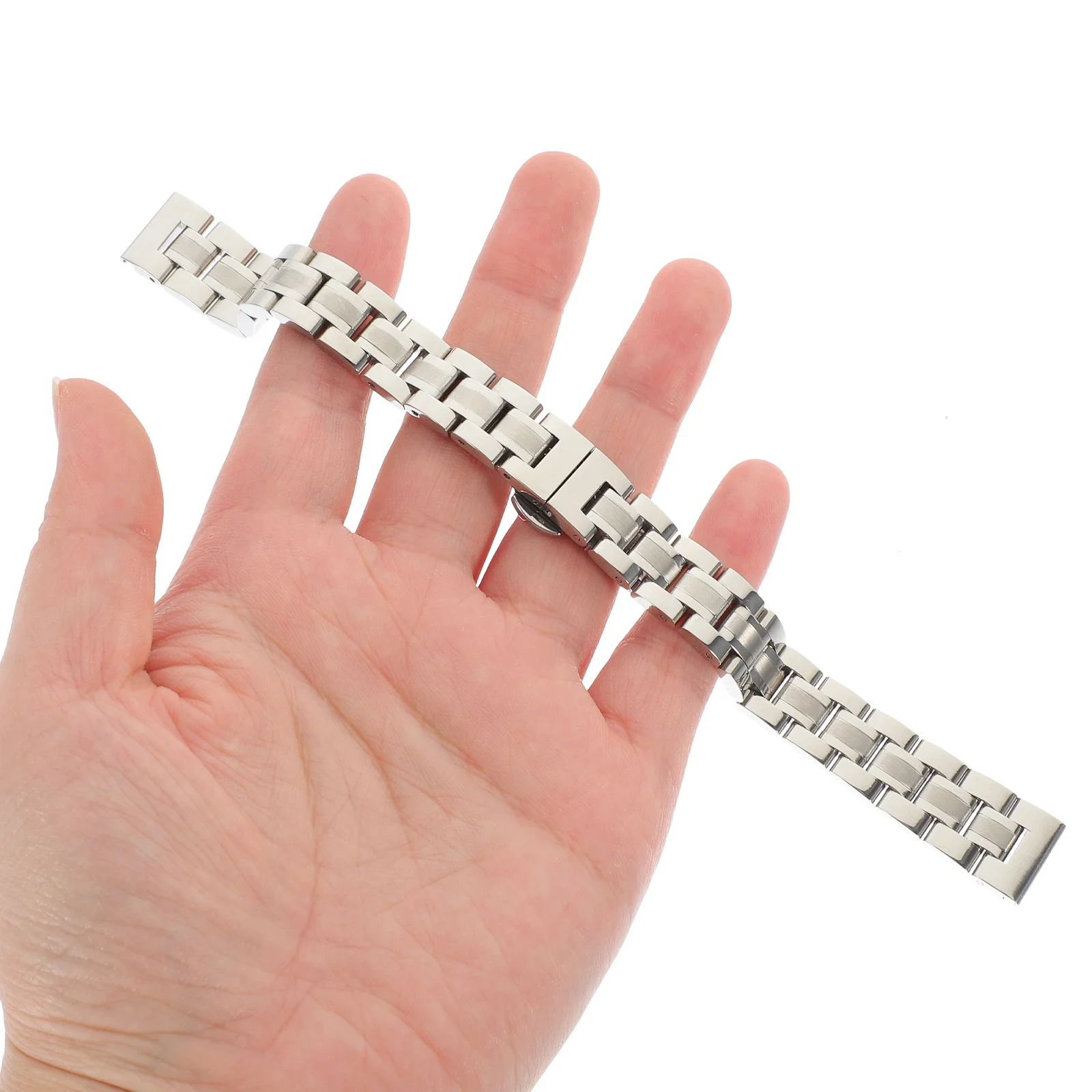 

Stainless Steel Watch Band 16Mm Silver Replacement Strap For Men Women Fashion Classic Solid Chain Comfort Fit Eco-Friendly