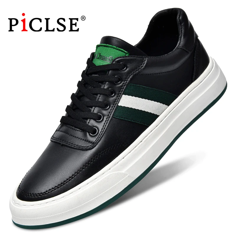 

PICLSE Luxury Brand Genuine Leather Men Shoes British Style Trend Comfortable Casual Shoes Moccasins Men Flats Shoes