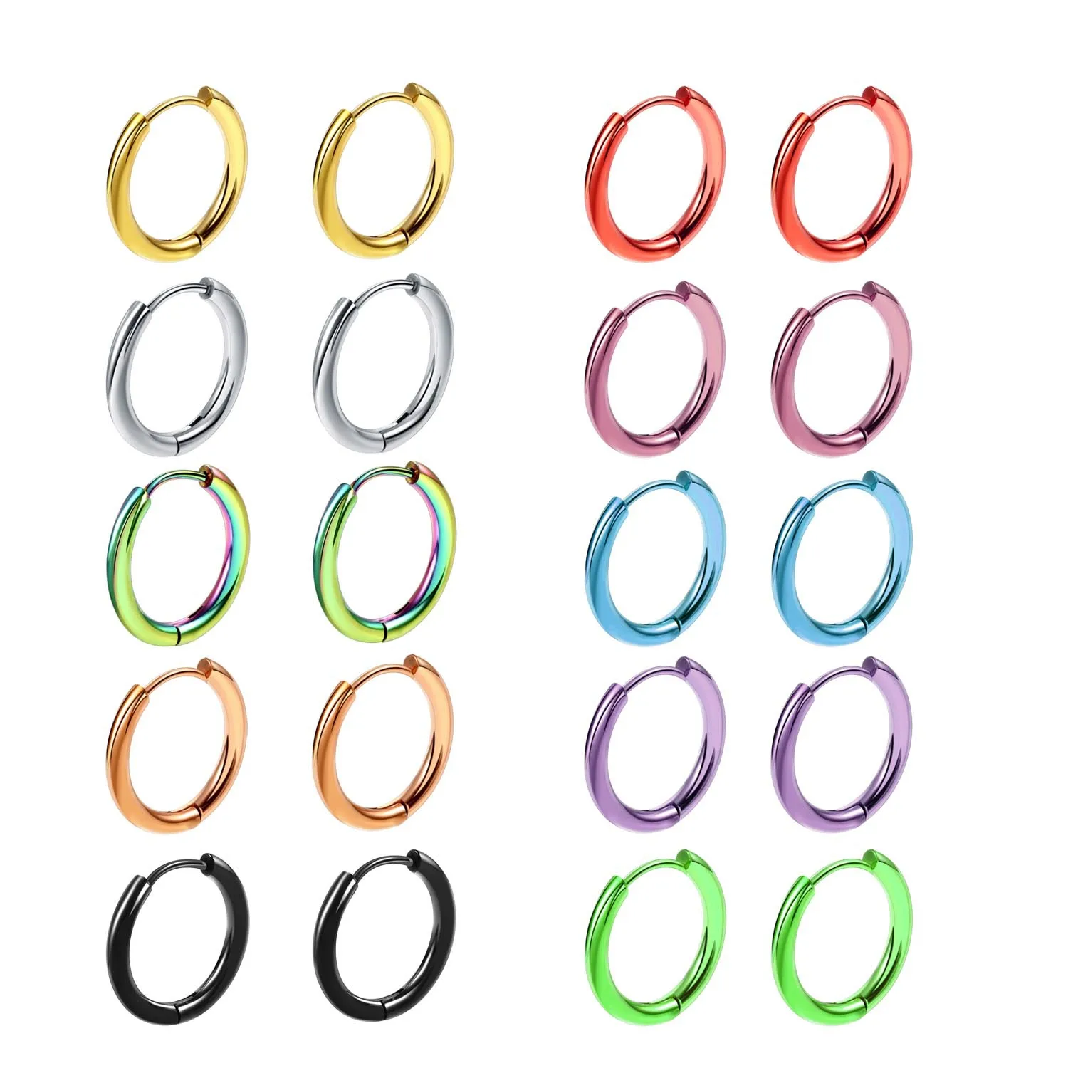 8/10/12/14/16/18/20Mm Huggies Hoop Earring For Women Helix Hoop Earring Cartilage Jewelry Lobe Hoop Earrings Trgaus Ear Circle