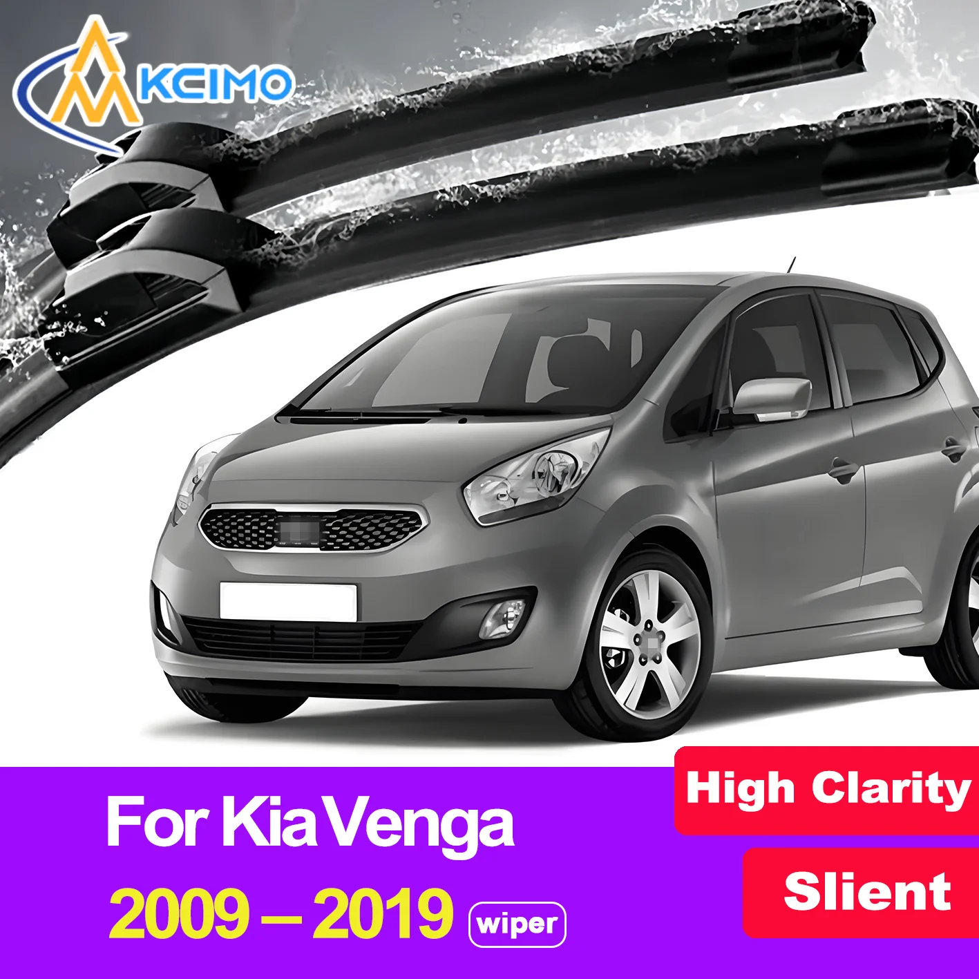 

2PCS HD Car Windscreen Wipers for Kia Venga YN 2009-2019 Front Windshield Auto Wipers Blade Accessories 2019 2018 2017 2016 2015