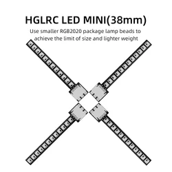 4 pezzi HGLRC LED MINI (38 mm) / LED LITE (25 mm) RGB2020