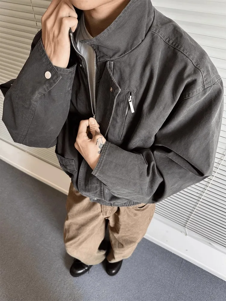 

Cleanfit American Sle Flight Jaet Men's ort ape Workwear Baseball orm Polyester Spring Outerwear Zipper Closure