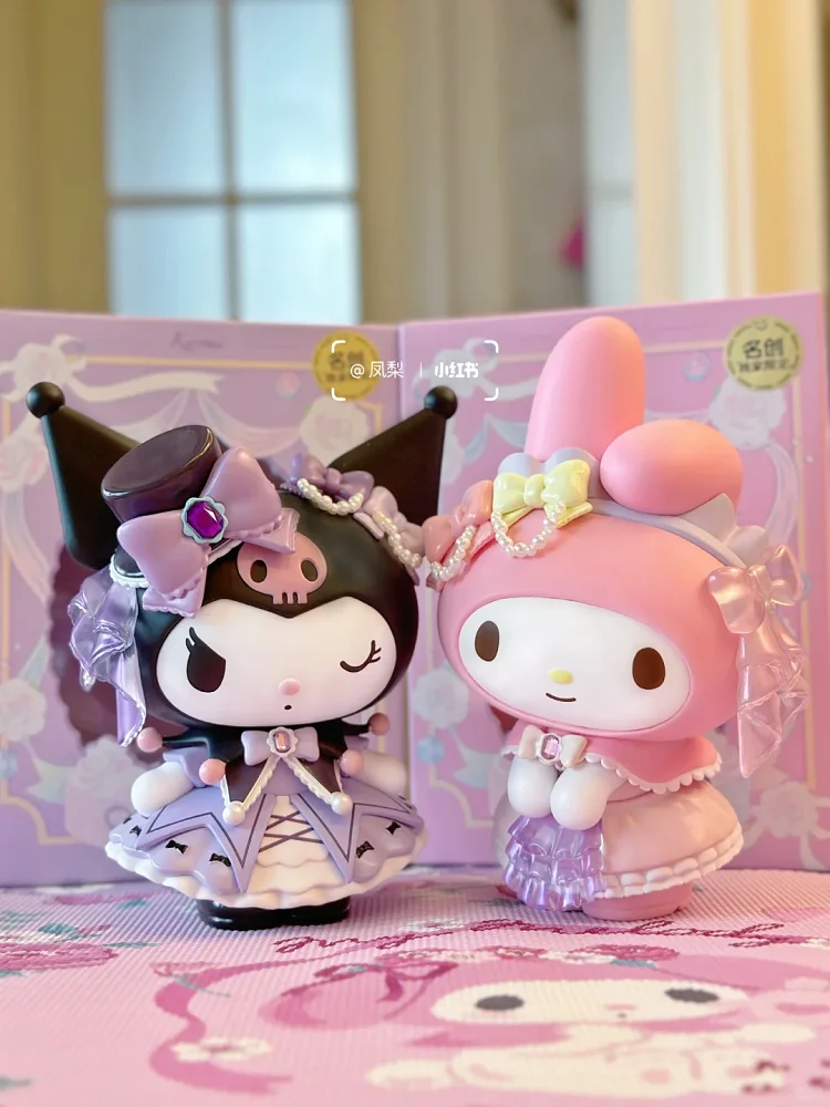 Kuromi My Melody Sanrio Blind Box Figurine mystère - Miniso Collaboration Jouet de collection mignon anime, cadeau surprise pour anniversaire