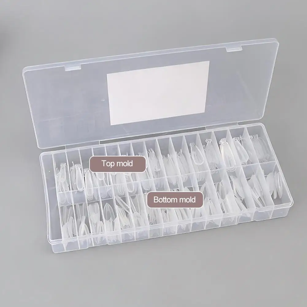 

Sandwich Nail Form Nail Extension Molds Manicure Tool Long Trapezoidal, Elliptical, Long Pointed No Need Build Nail Art