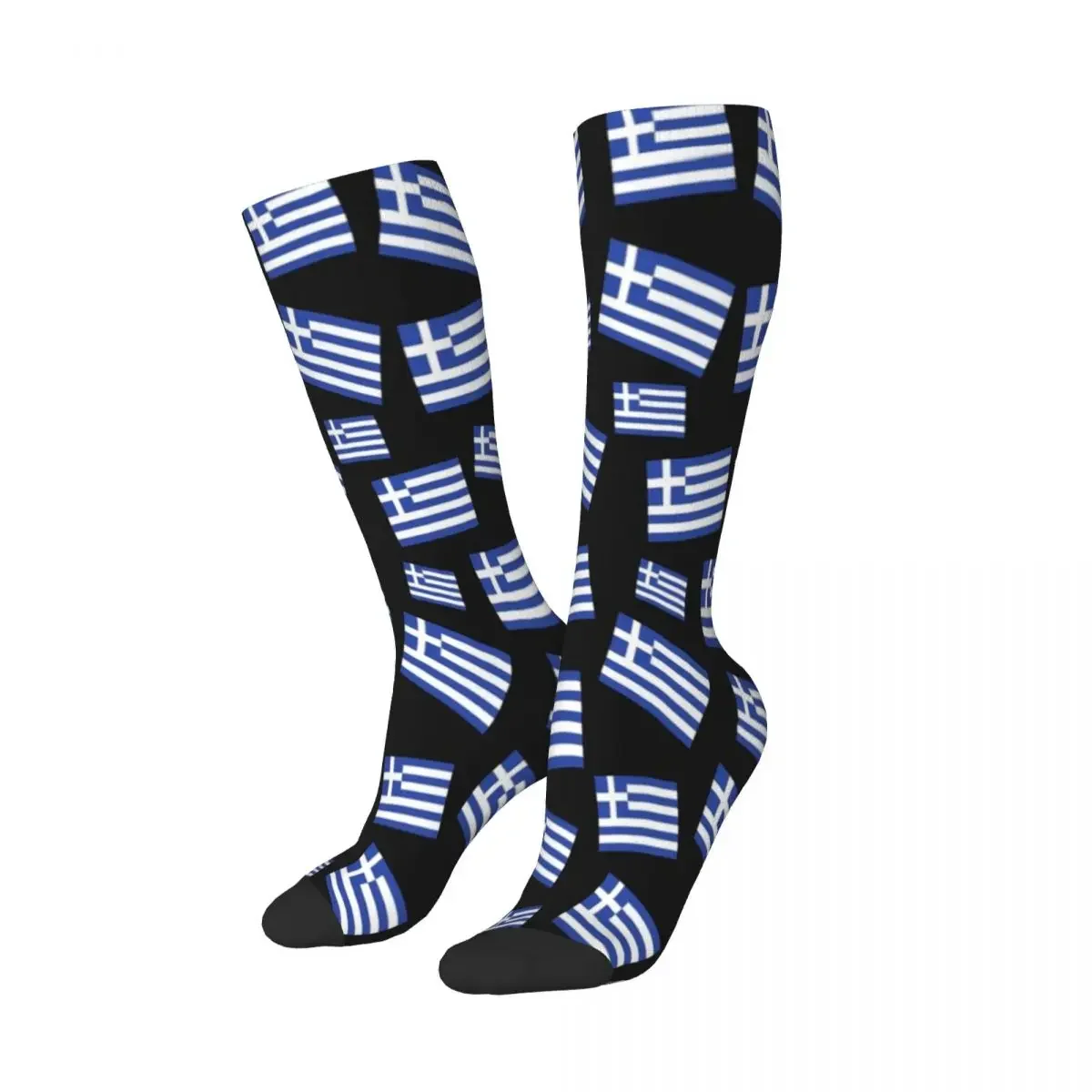 Greece Greek Flag Socks Harajuku Sweat Absorbing Stockings All Season Long Socks Accessories for Man's Woman's Birthday Present