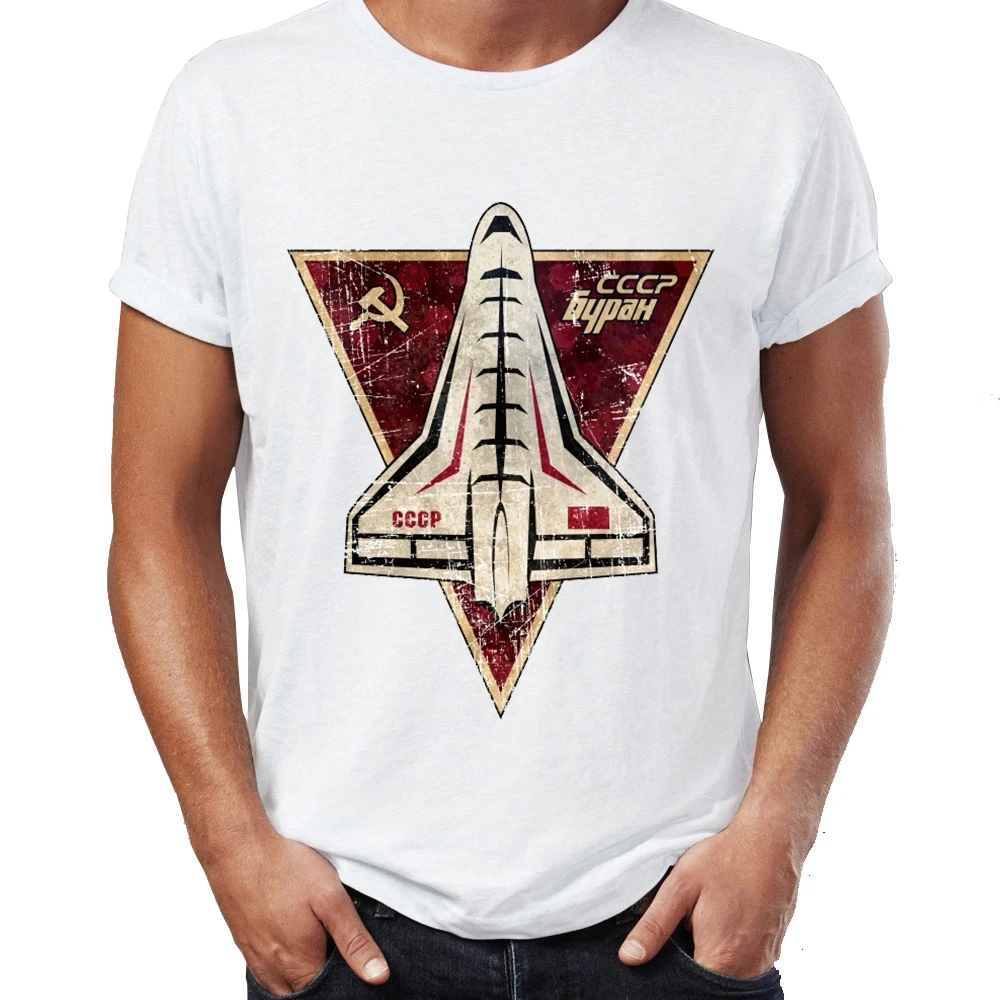 Boctok Buran Space Shuttle Awesome Artwork Printed Tee ran Space Shuttle Awesome Artwork Printed TeeMen's