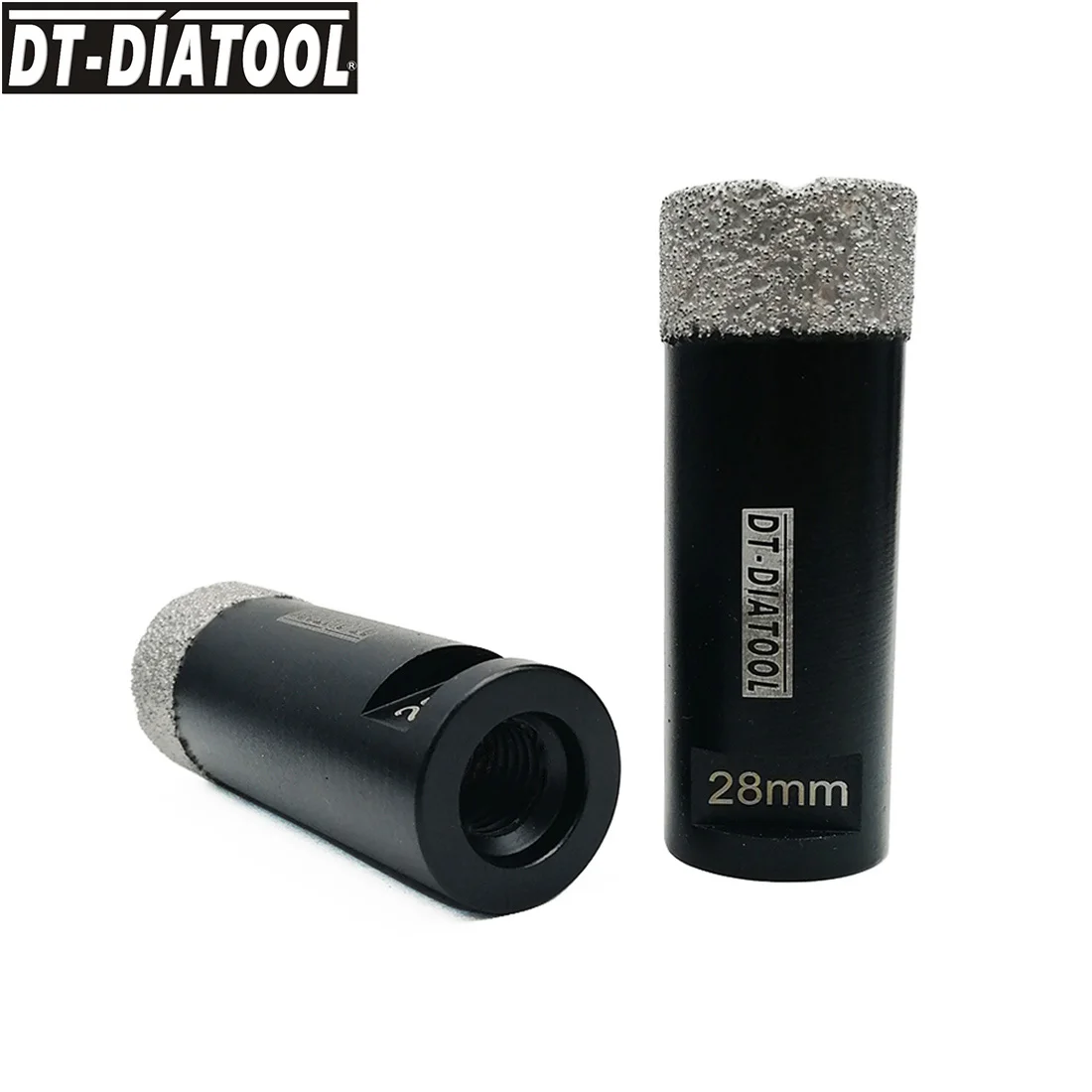 Dia Diamond Drilling Core Bits, Broca Seca, Buraco Saw para Porcelanato, DT0-DIATOOL, 28mm, 2Pcs Set, M14